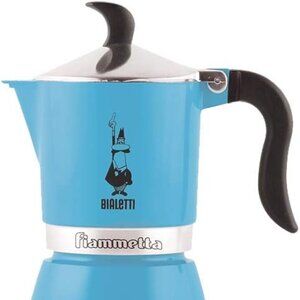 NEW Bialetti  Fiammetta Espresso Maker, Light Blue 3 CUPS NEW